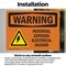 Signmission Potential Exposed Electrical Hazard With Symbol OSHA Warning Sign, Vinyl Decal, 5in x 3.5in, 2PK OS-2PACK-WS-D-35-L-12337 - alternate 3